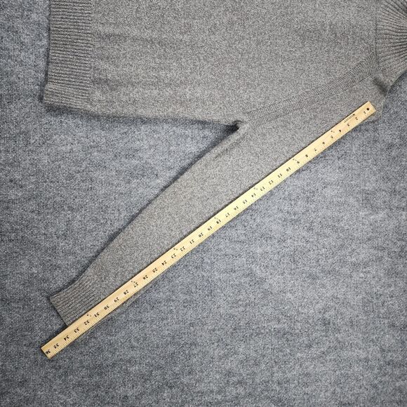 Banana Republic Sweater Mens Large Gray Merino Wool Henley Mock Neck Preppy - Picture 8 of 16